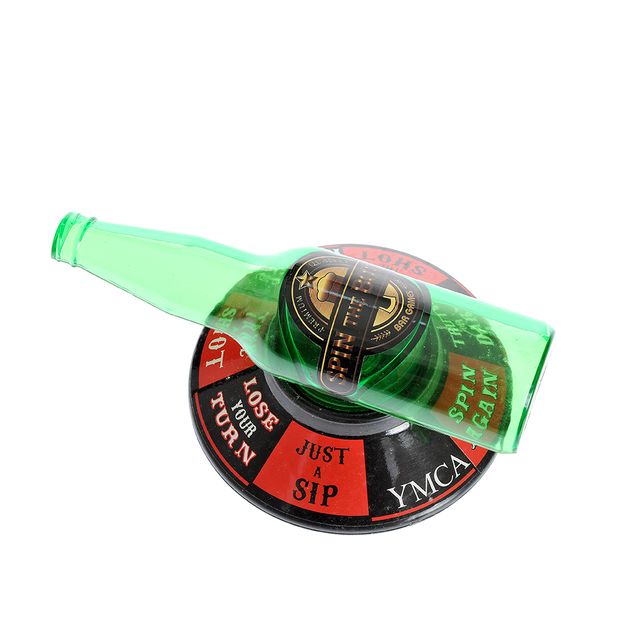 Joc de petrecere „Spin the Bottle” cu baza inscriptionata