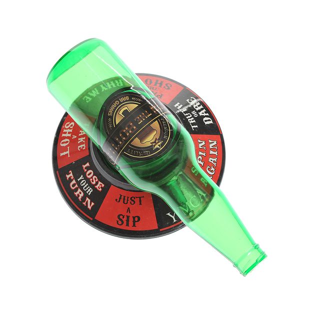 Joc de petrecere „Spin the Bottle” cu baza inscriptionata