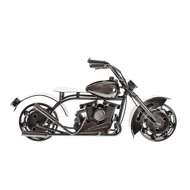 Decoratiune motocicleta retro din metal cu design industrial