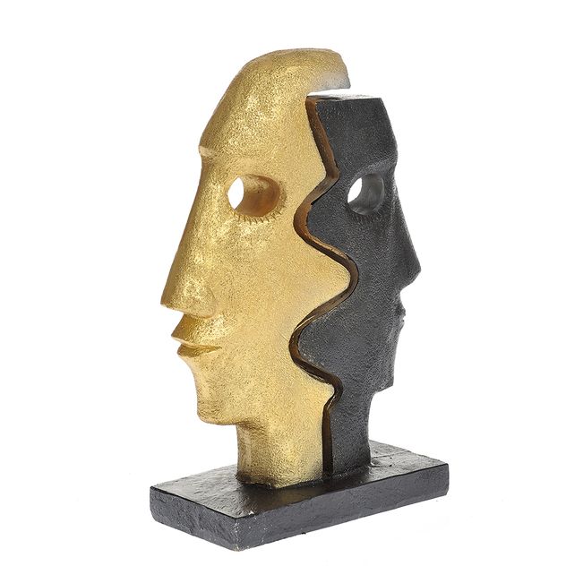 Statueta decorativa bicolora "Dualitate Umana", finisaj mat