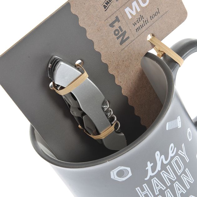 Cana gri “The Handy Man” cu unealta multifunctionala inclusa