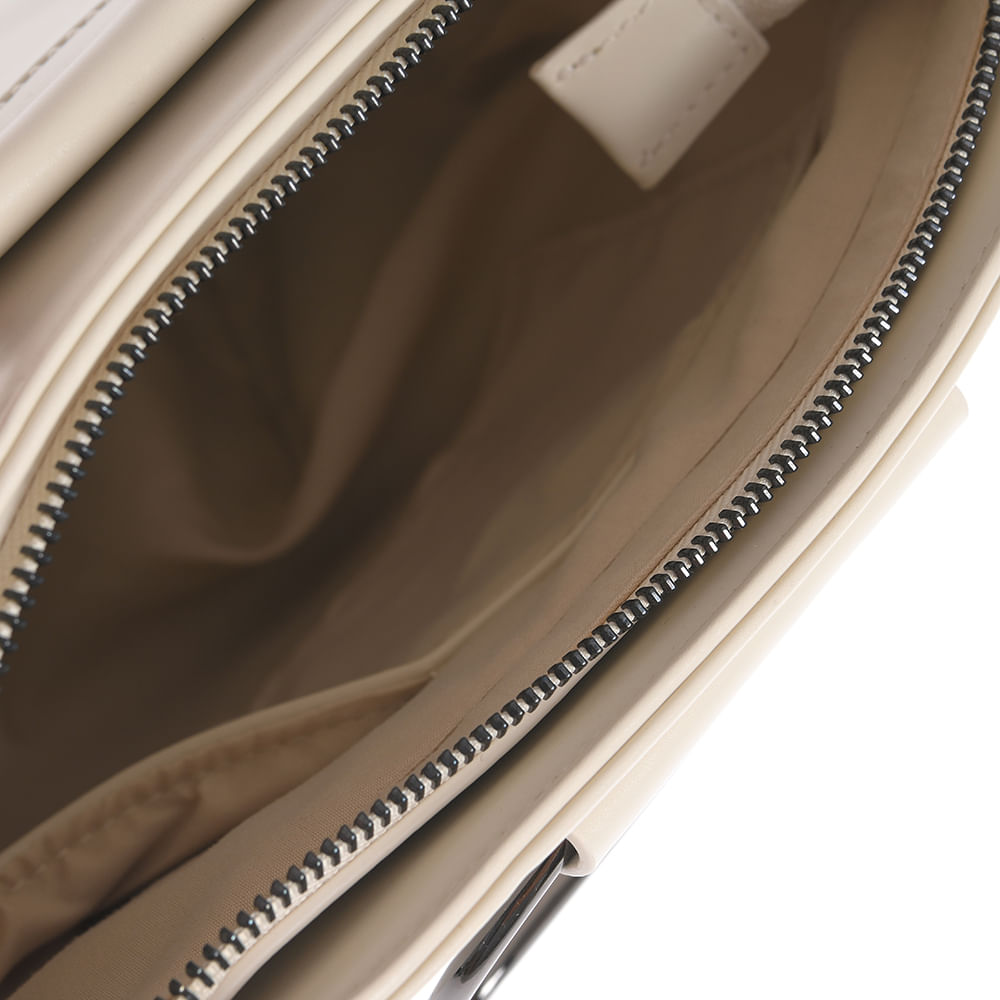 Geanta tip crossbody crem cu imprimeu pisici si maner forma urechi - 3 | YEO
