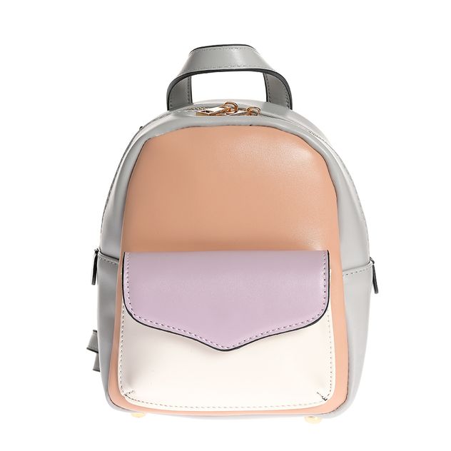 Rucsac mini multicolor din piele ecologica