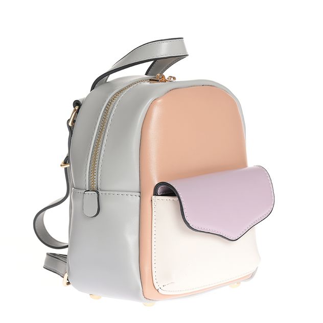 Rucsac mini multicolor din piele ecologica