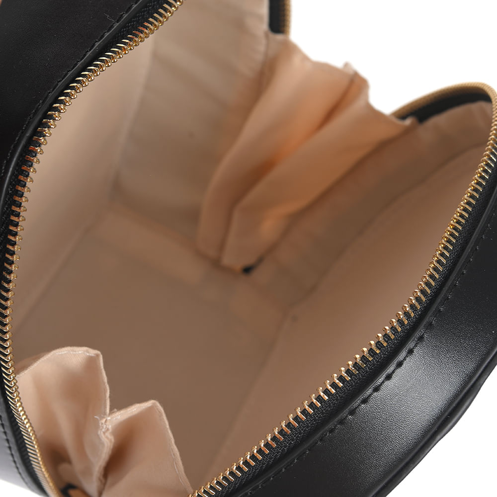 Geanta rotunda neagra cu pisica si detalii rosii - 4 | YEO
