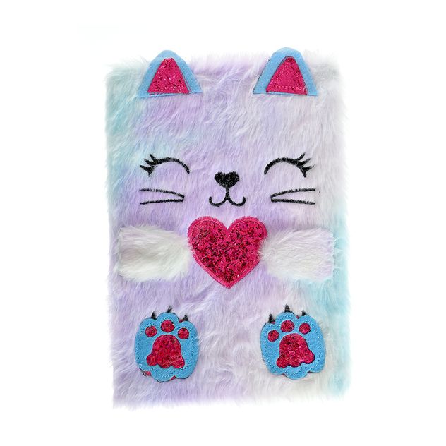 Agenda in culori pastel cu decor pisica