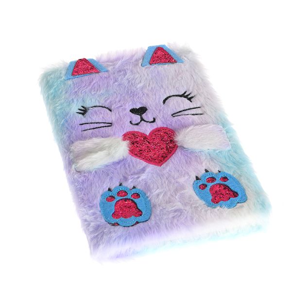 Agenda in culori pastel cu decor pisica