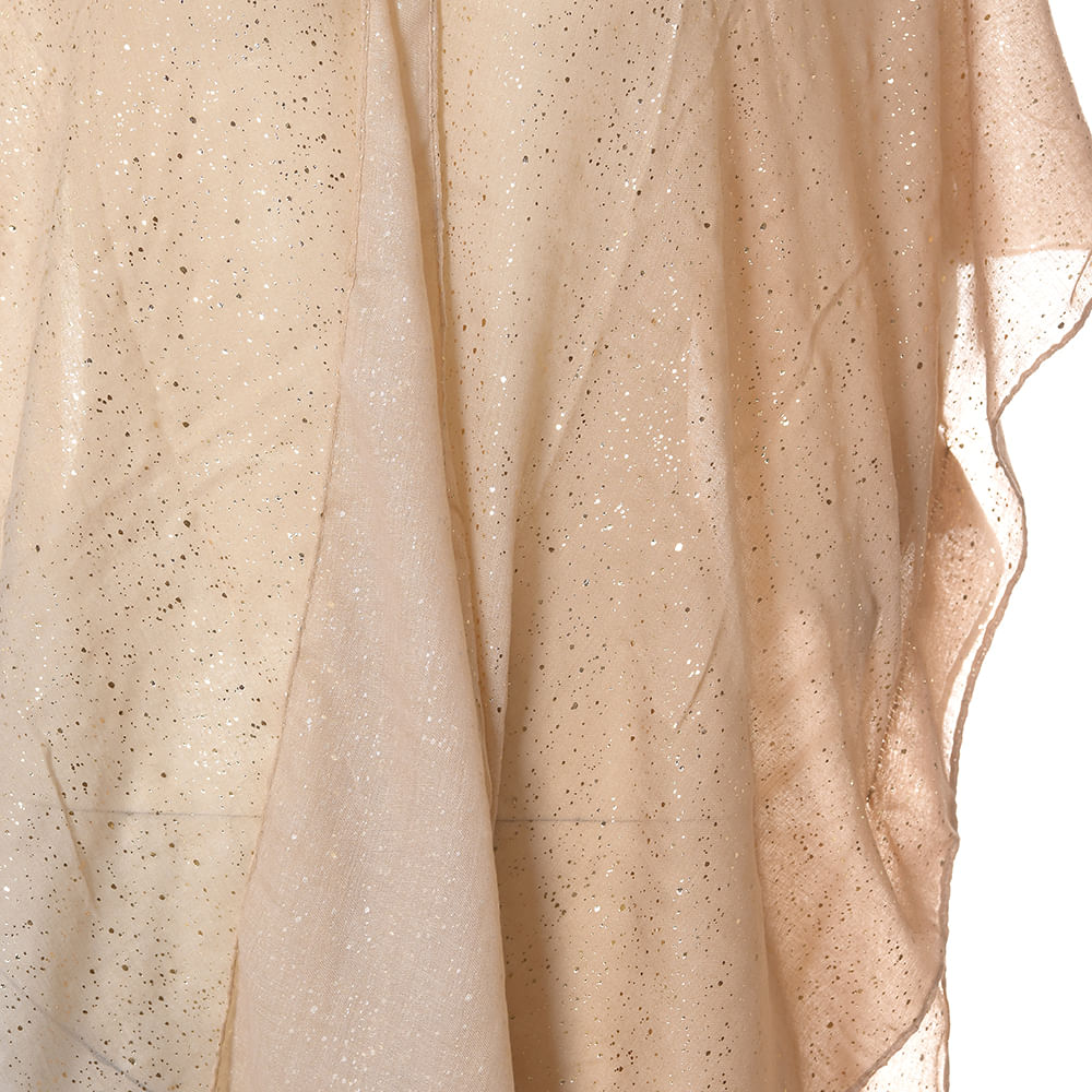 Poncho bej cu stralucire fina si textura fluida - 1 | YEO