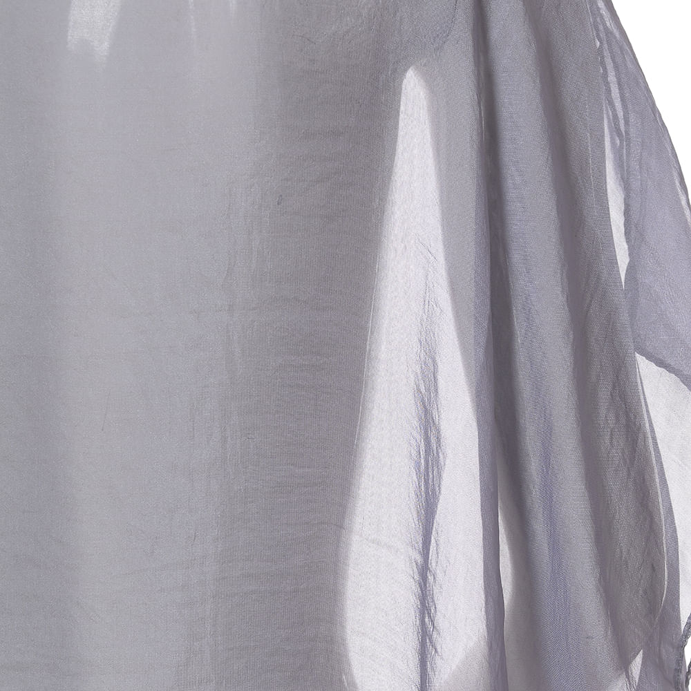 Poncho gri transparent cu croiala ampla - 1 | YEO