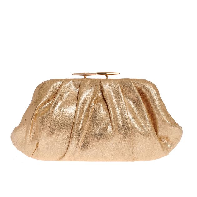 Clutch auriu cu bareta din lant