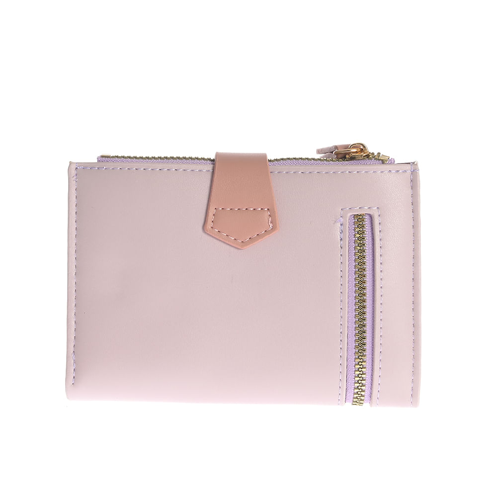 Portofel roz cu buzunar exterior - 2 | YEO