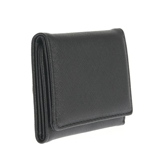 Portofel mini negru din piele ecologica