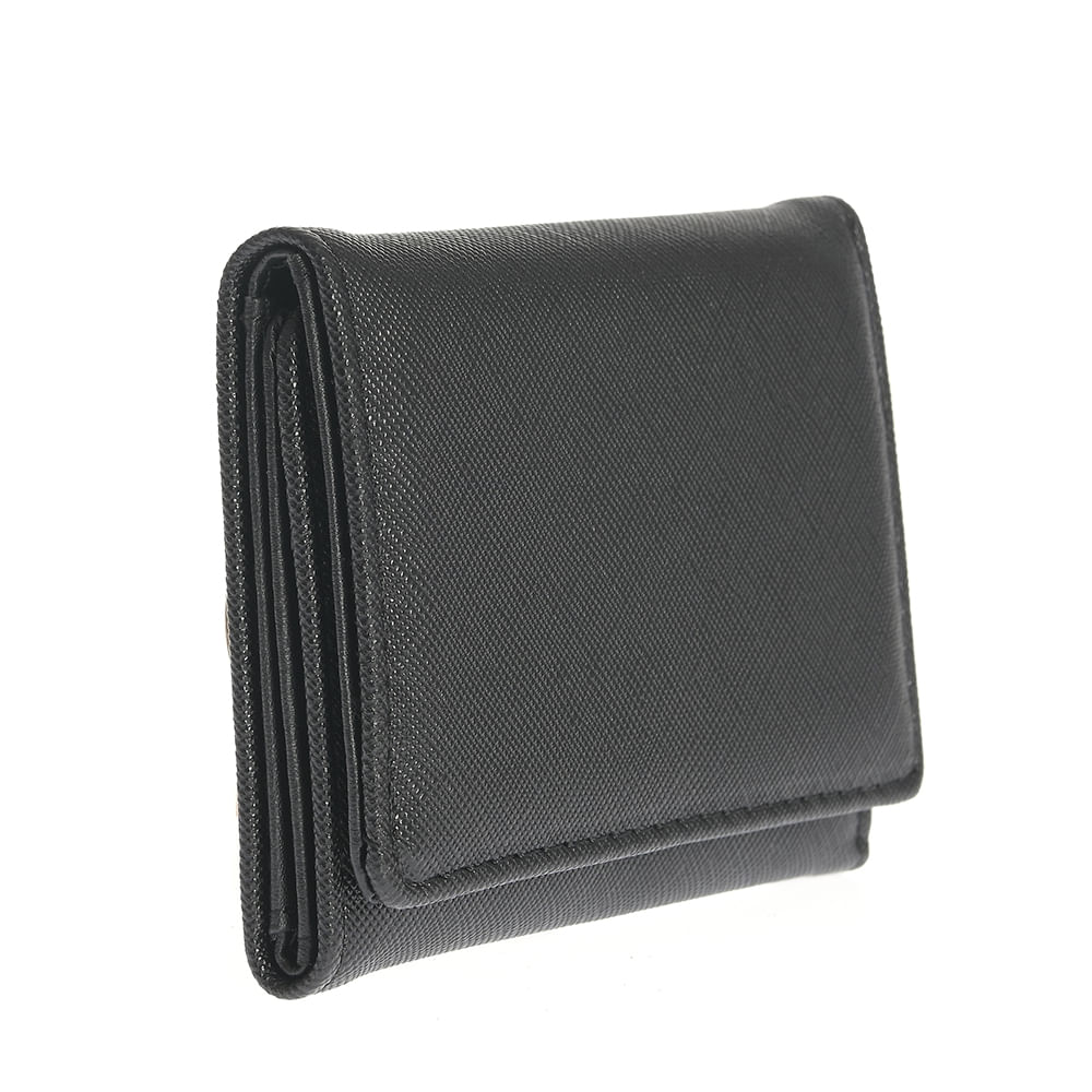 Portofel mini negru din piele ecologica - 1 | YEO