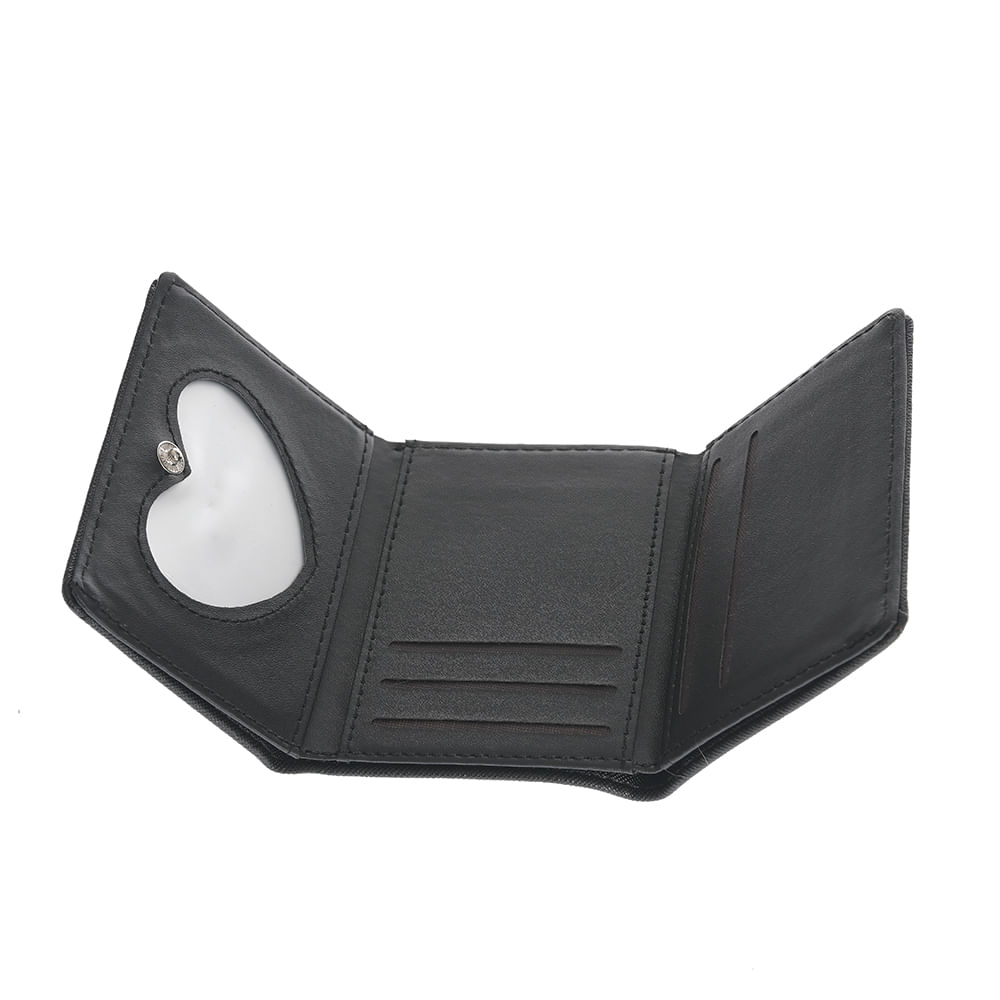 Portofel mini negru din piele ecologica - 3 | YEO