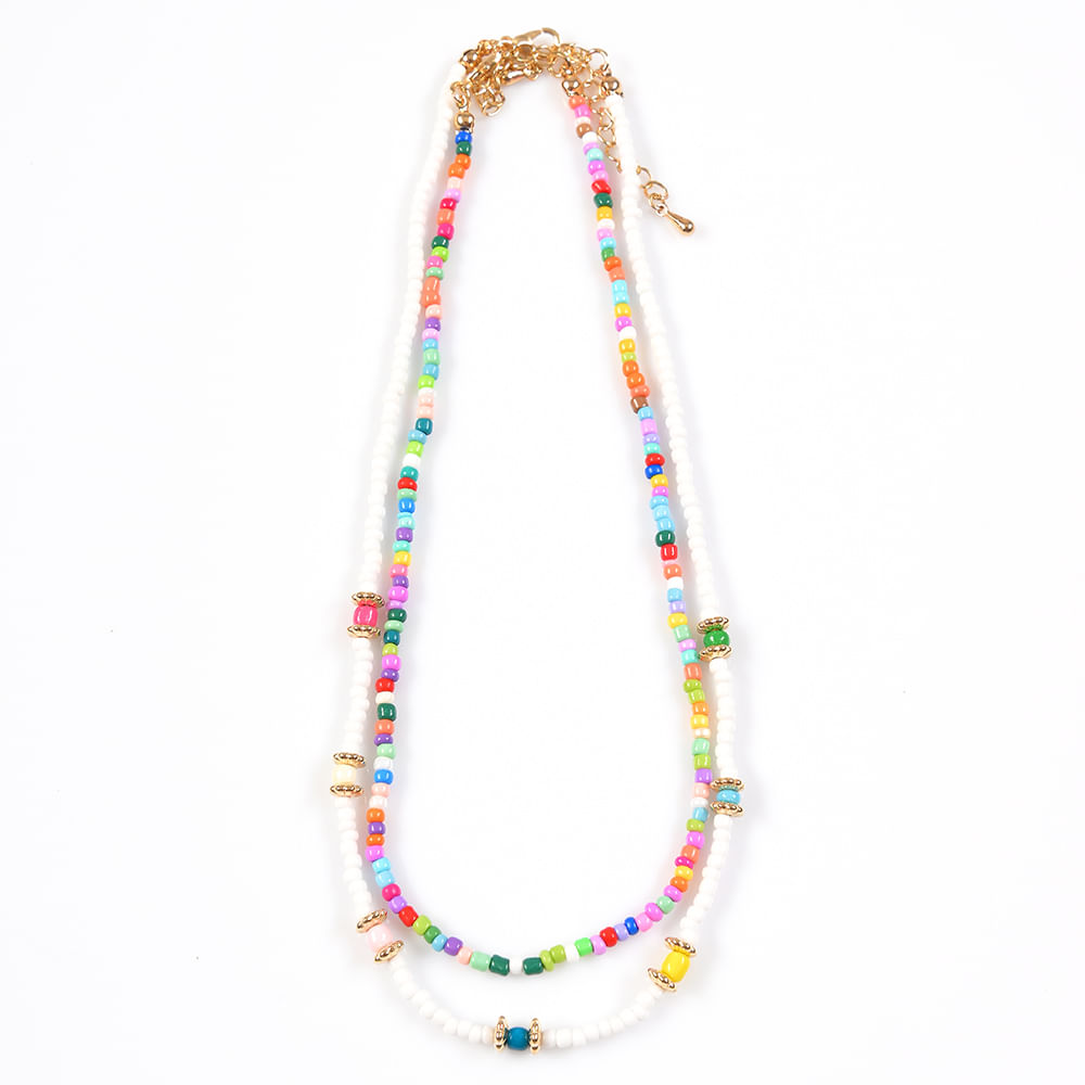 Set 2 coliere cu margele multicolore - 3 | YEO