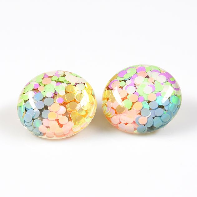 Cercei multicolori cu clips