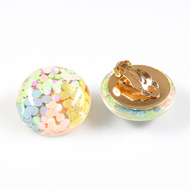 Cercei multicolori cu clips