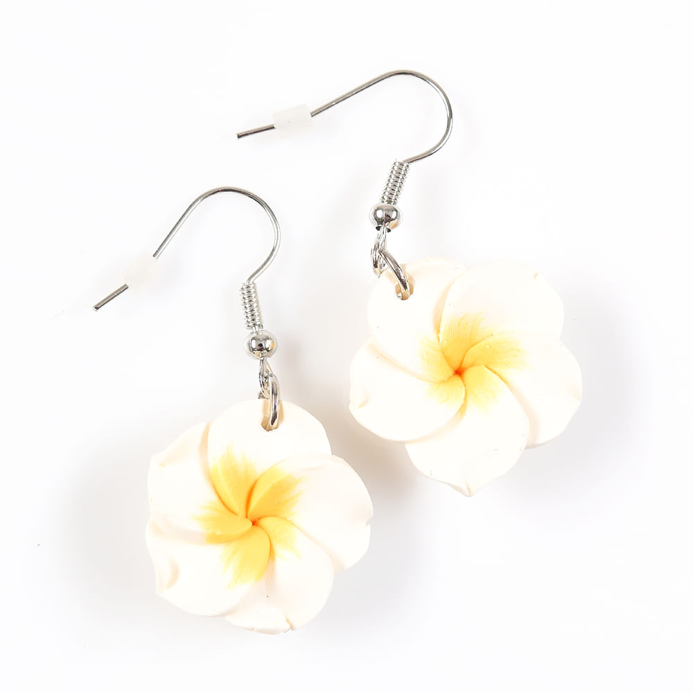 Cercei cu floare alba - 1 | YEO