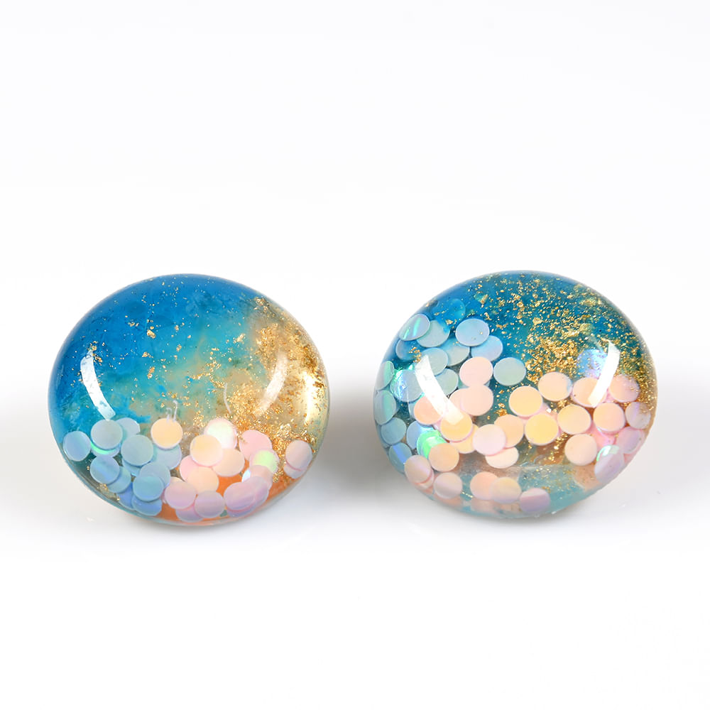 Cercei multicolori cu clips