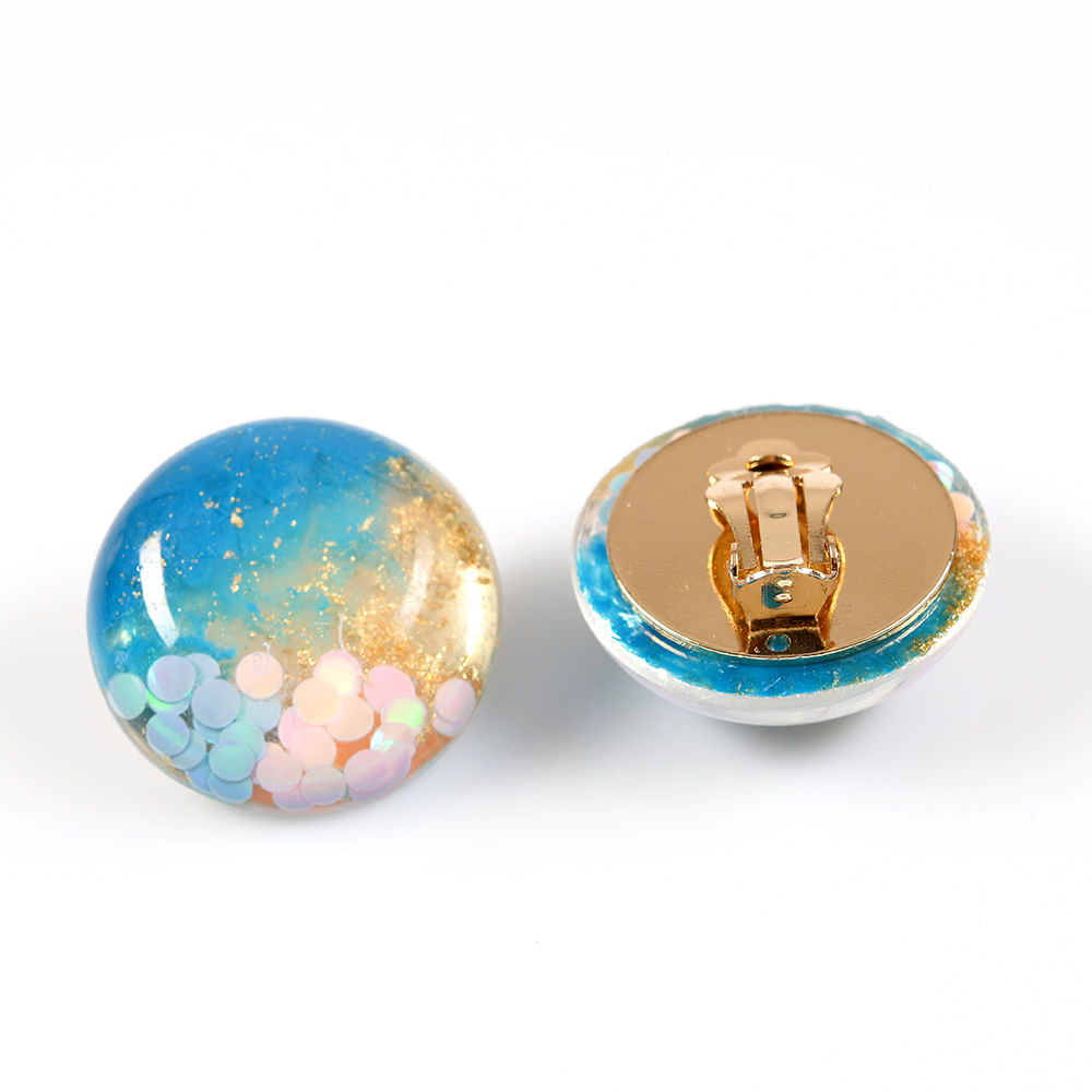 Cercei multicolori cu clips - 1 | YEO