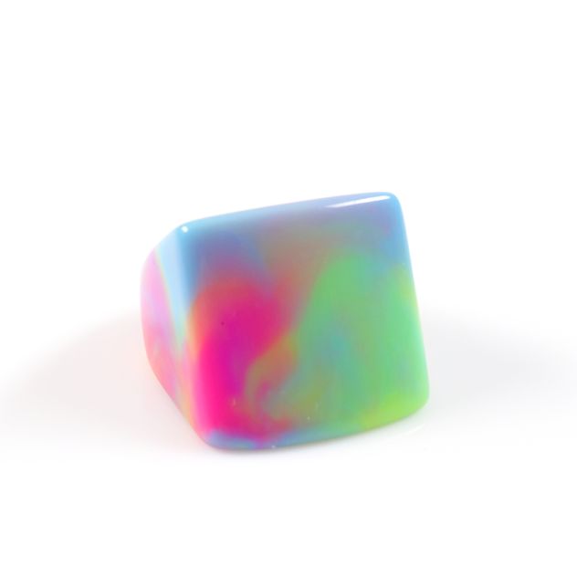 Inel acrilic multicolor