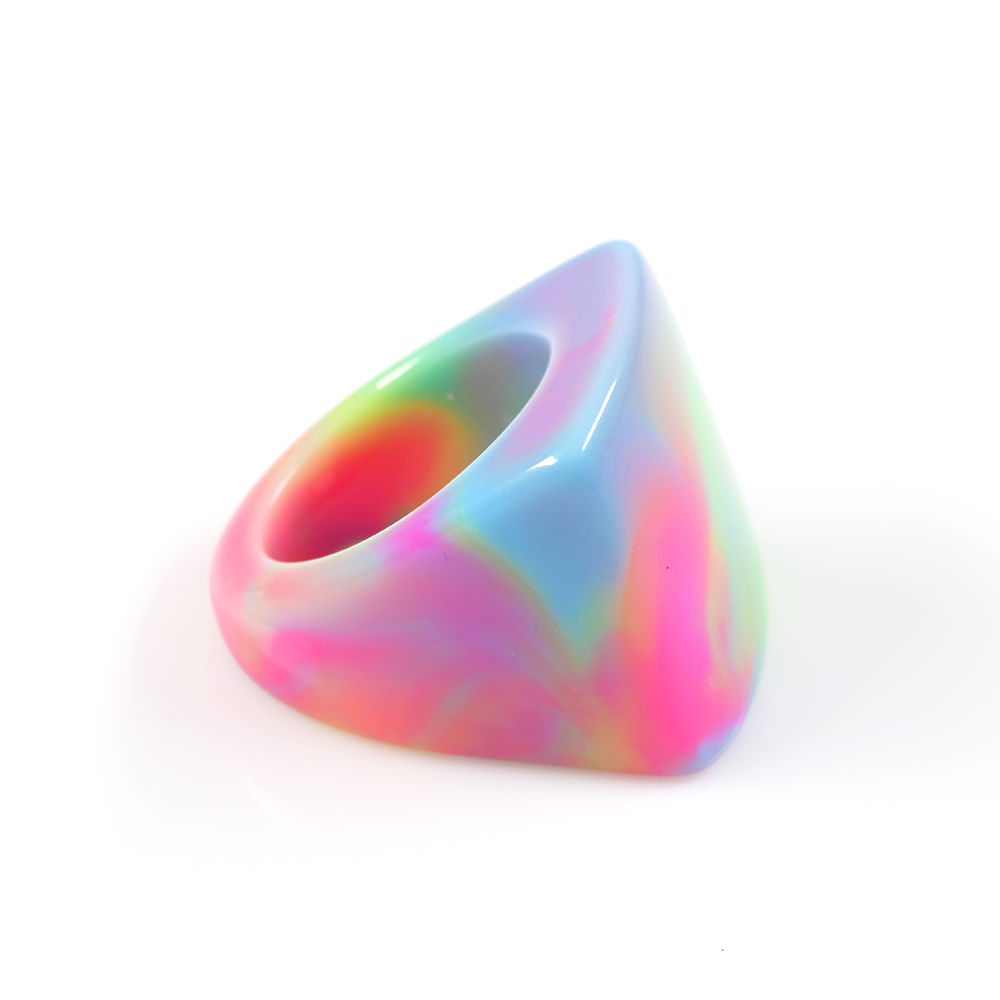 Inel acrilic multicolor - 2 | YEO