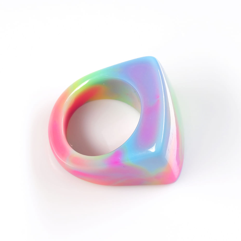 Inel acrilic multicolor - 3 | YEO
