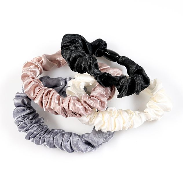 Set 4 elastice de par in nuante metalizate