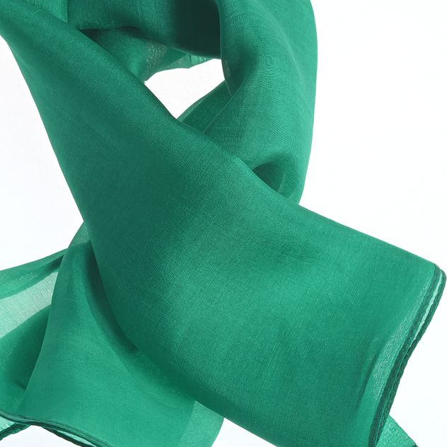 Esarfa matase verde 50 x 50 cm