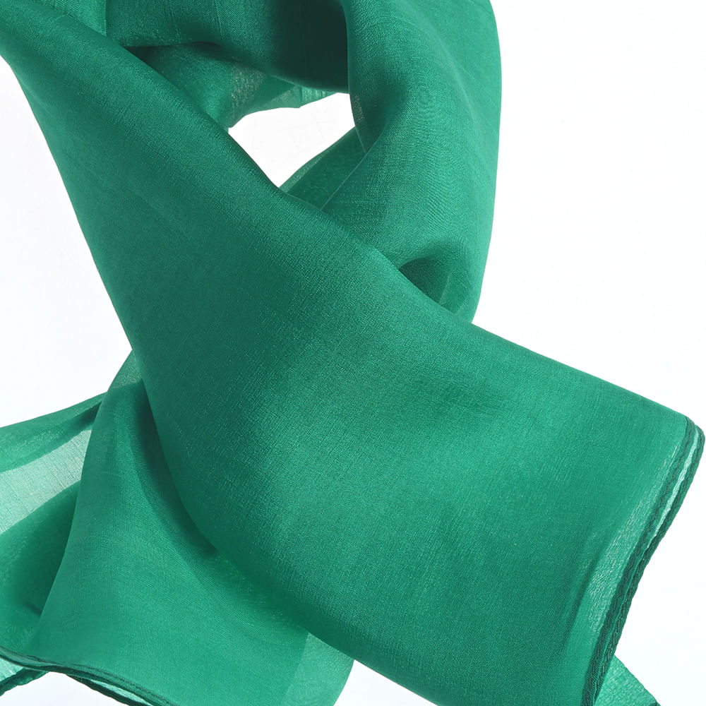 Esarfa matase verde 50 x 50 cm - 1 | YEO