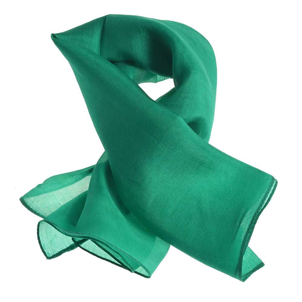 Esarfa matase verde 50 x 50 cm - 2 | YEO