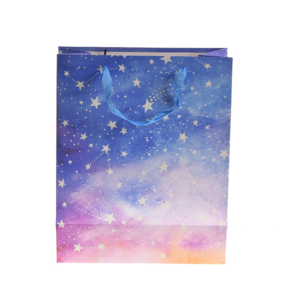 Punga de cadou multicolora cu stele 26 x 32 cm - 2 | YEO