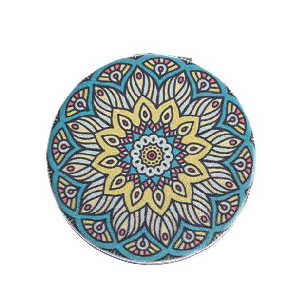 Oglinda rotunda cu imprimeu mandala