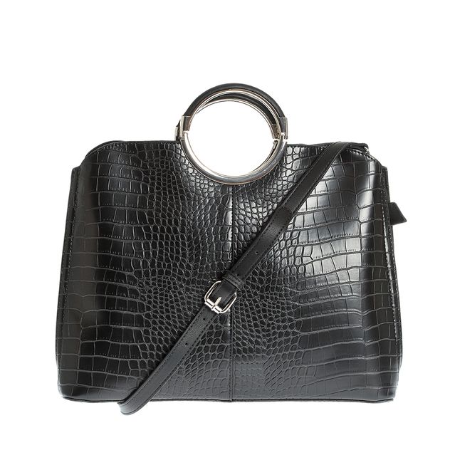 Geanta neagra cu manere rotunde