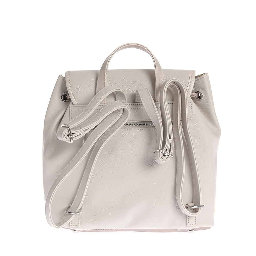 Rucsac crem din piele ecologica cu snur - 2 | YEO