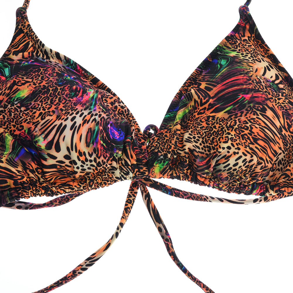 Sutien de baie colorat cu model animal print - 4 | YEO