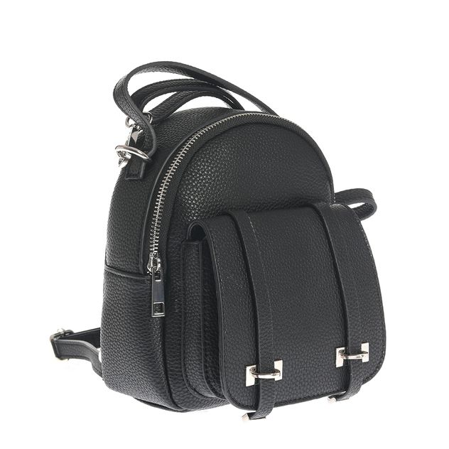 Rucsac mini negru din piele ecologica