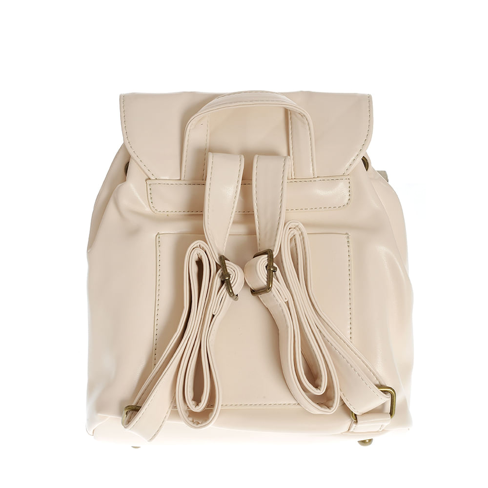 Rucsac crem din piele ecologica cu snur - 2 | YEO