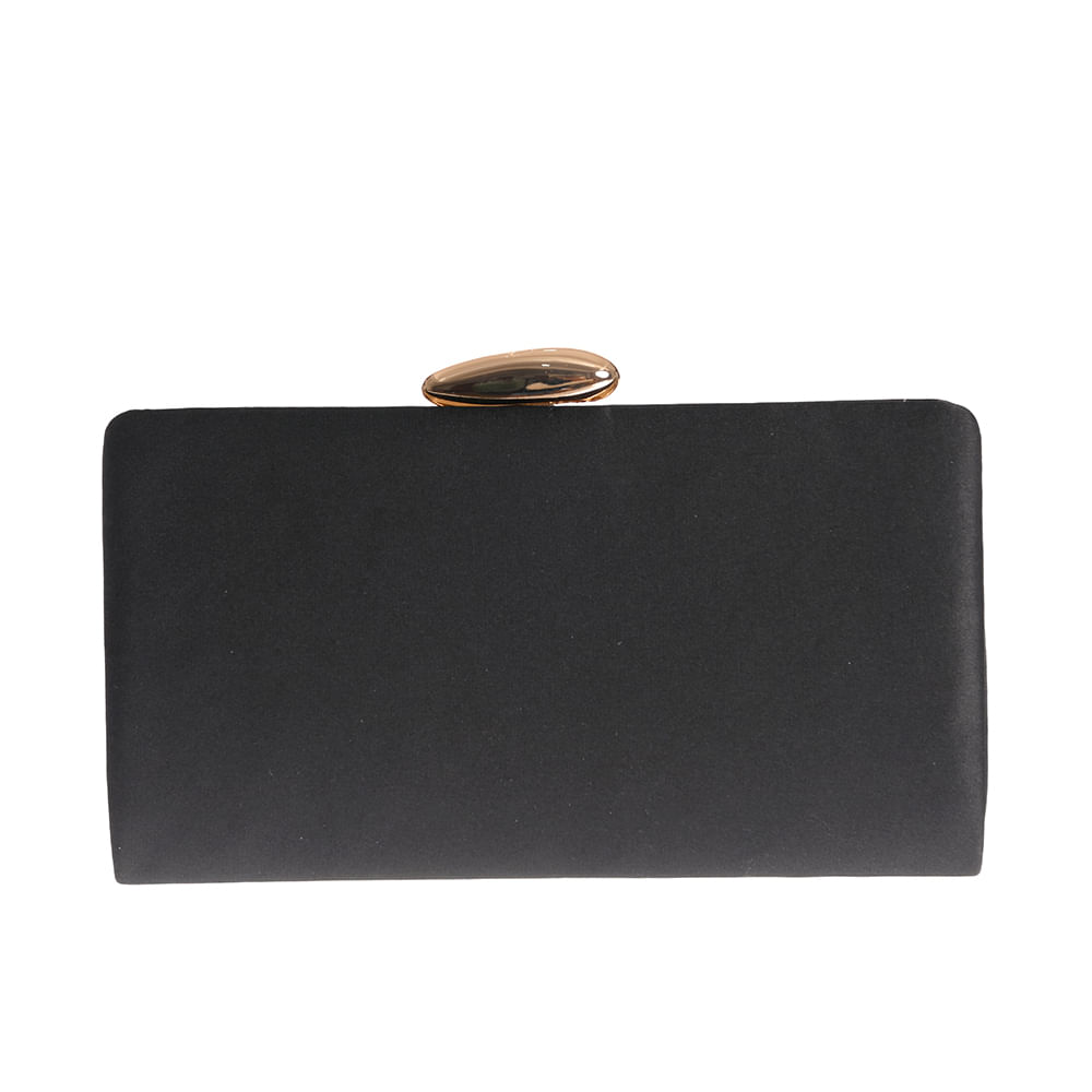 Geanta plic neagra cu trandafir argintiu - 3 | YEO