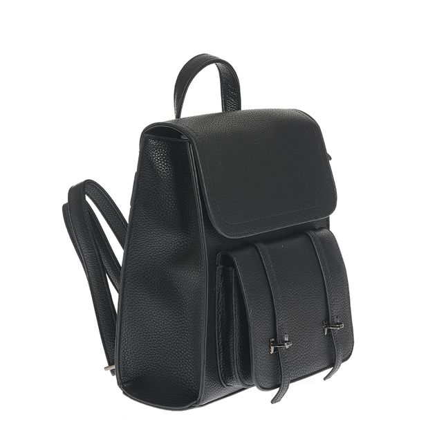 Rucsac casual negru din piele ecologica