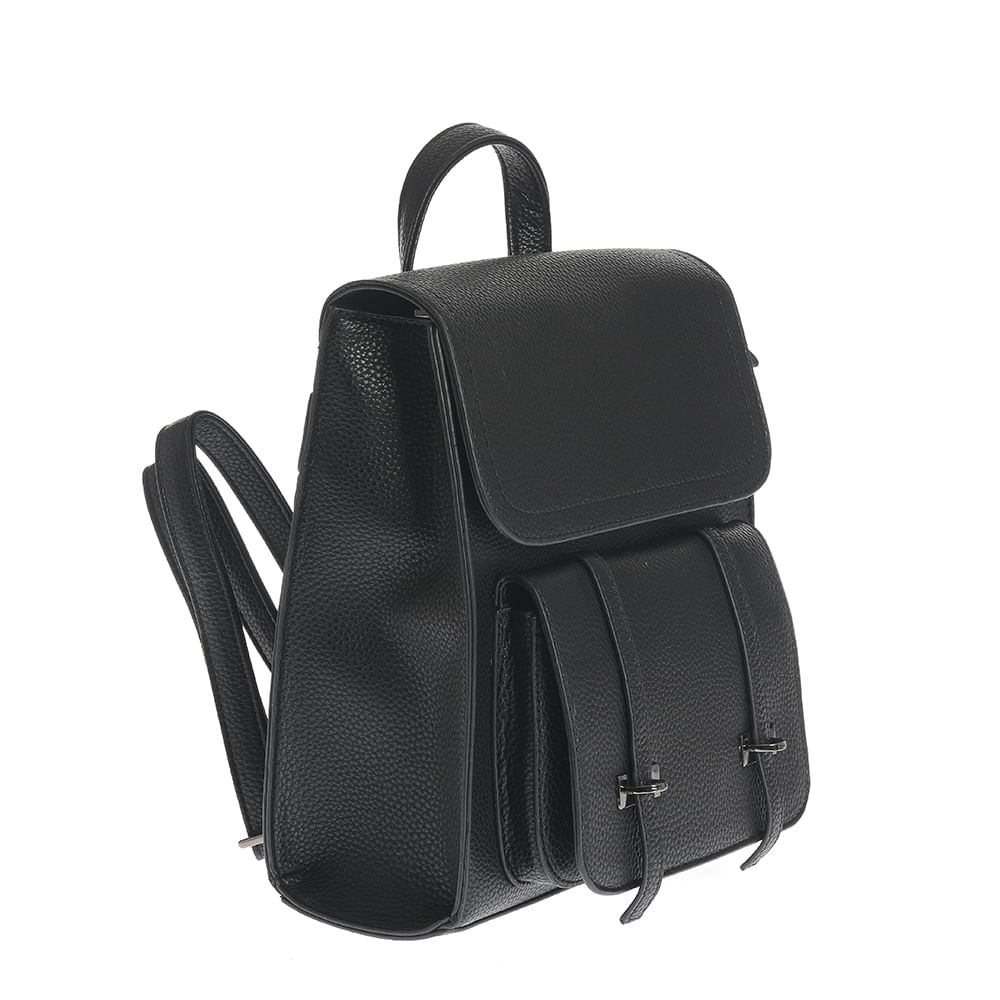 Rucsac casual negru din piele ecologica - 1 | YEO