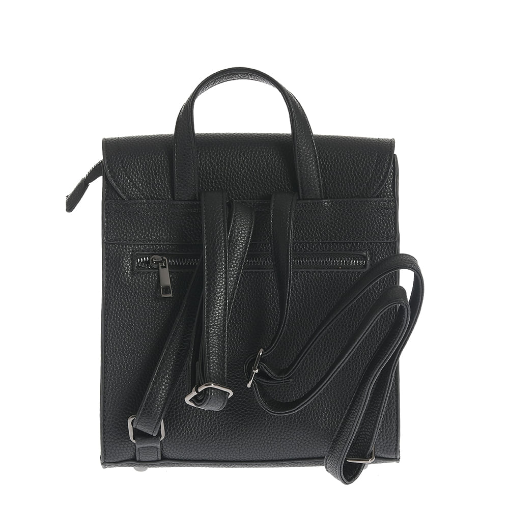 Rucsac casual negru din piele ecologica - 2 | YEO