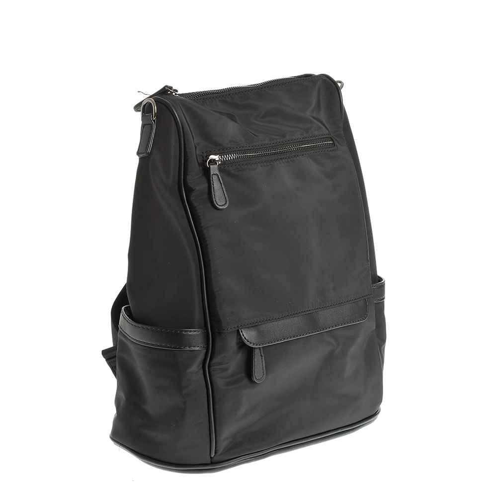 Rucsac negru cu doua buzunare frontale - 1 | YEO