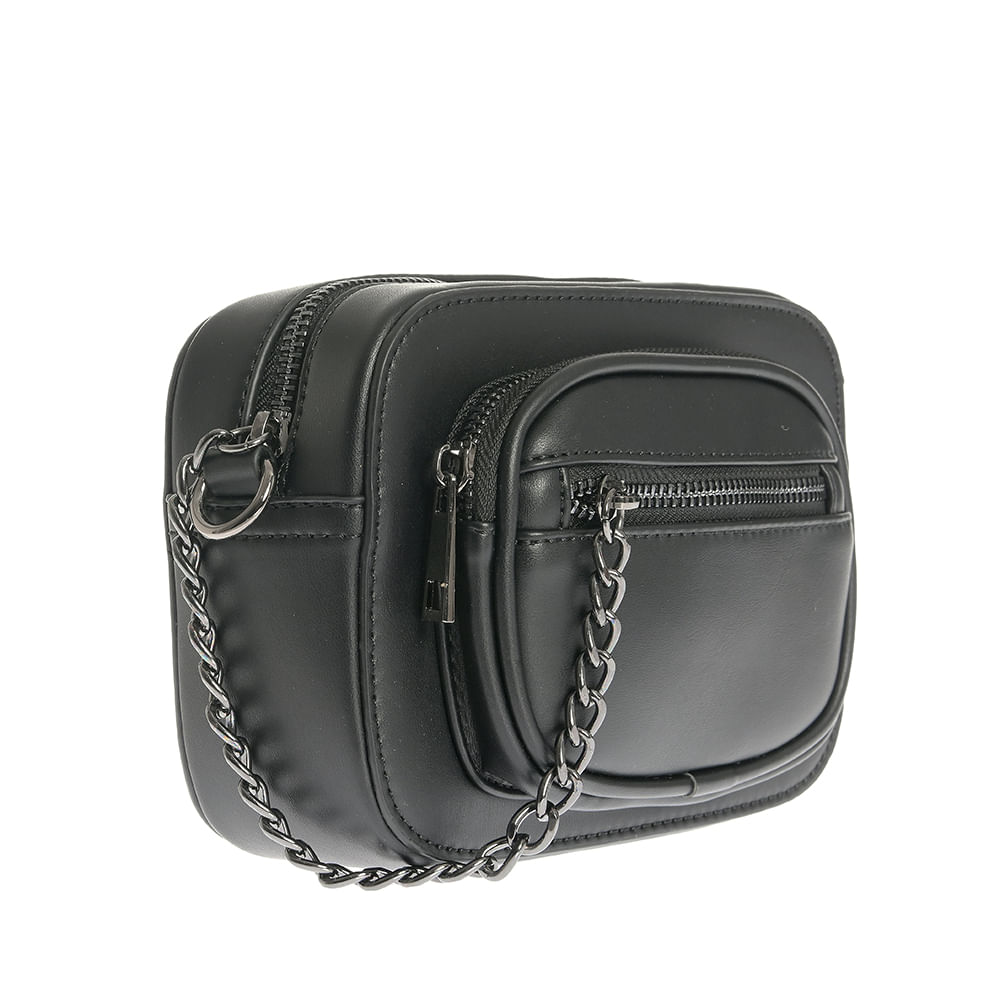 Borseta neagra din piele ecologica - 1 | YEO