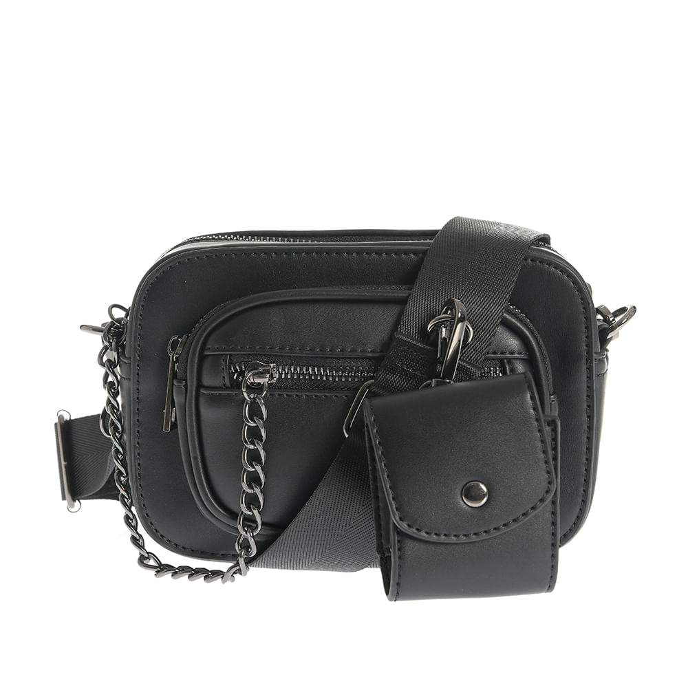 Borseta neagra din piele ecologica - 3 | YEO
