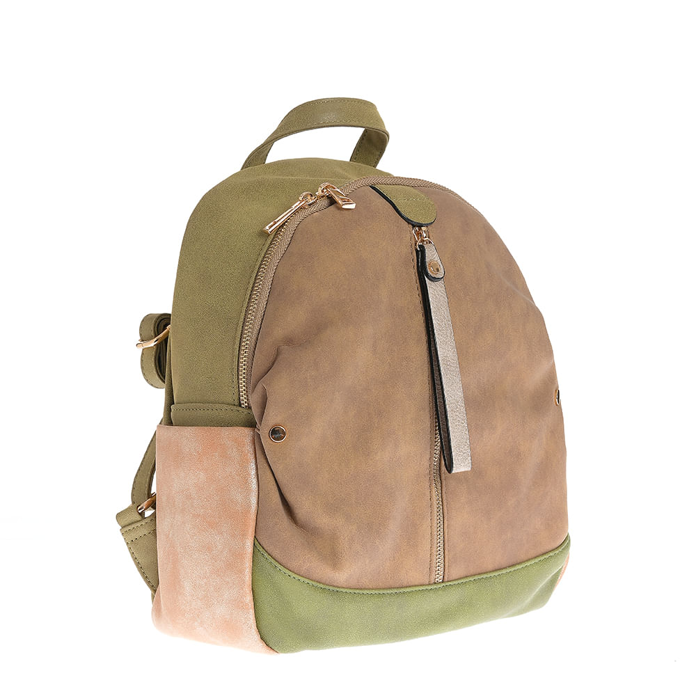 Rucsac in trei culori cu buzunare laterale - 1 | YEO