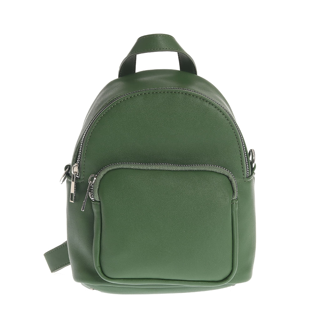 Rucsac mini verde cu bretele detasabile - 3 | YEO