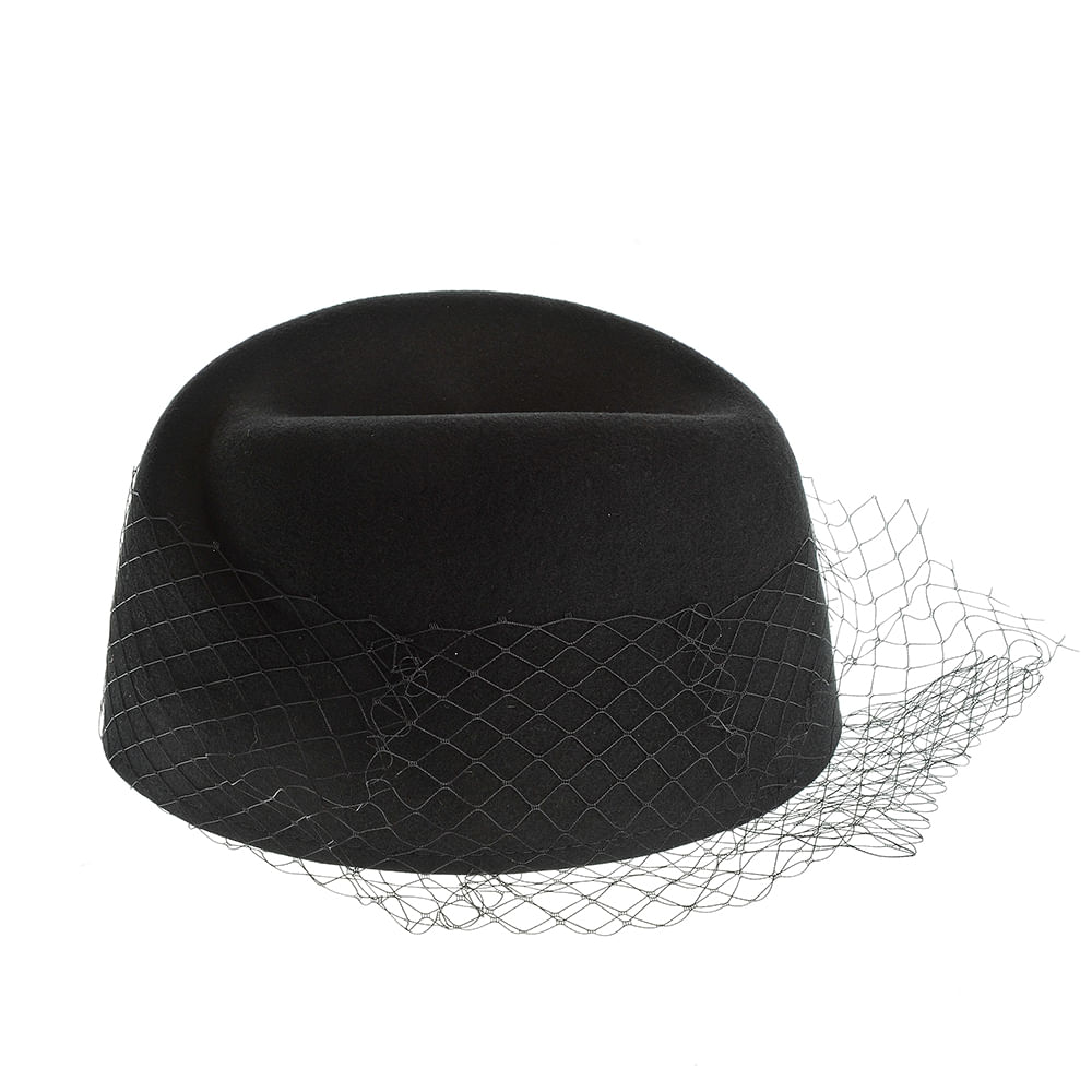 Toca neagra cu plasa si accesoriu elegant - 3 | YEO