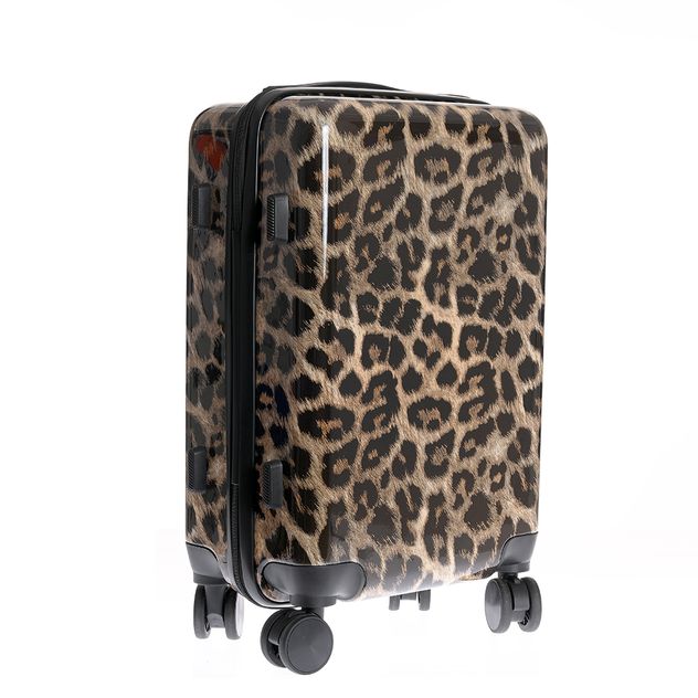 Set troler si geanta de voiaj cu model animal print