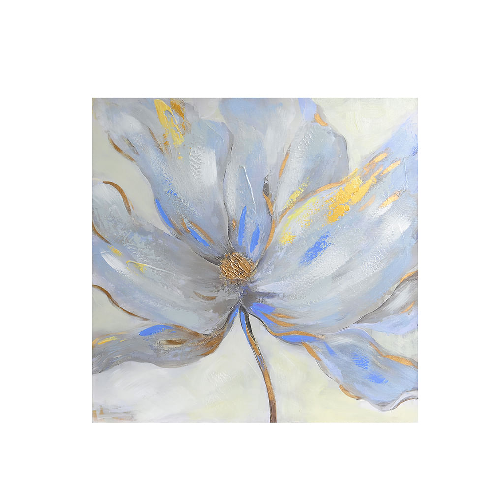Tablou decorativ floare albastra 80x80 cm